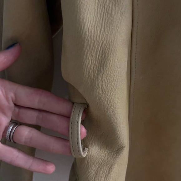 Georgetown Leather Design Women’s 100% Leather Zip Up Collared Long Sleeve Tan M - Picture 10 of 15